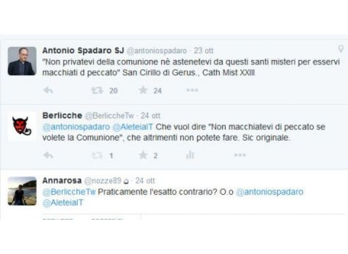 Tweet padre Spadaro Tweet padre Spadaro